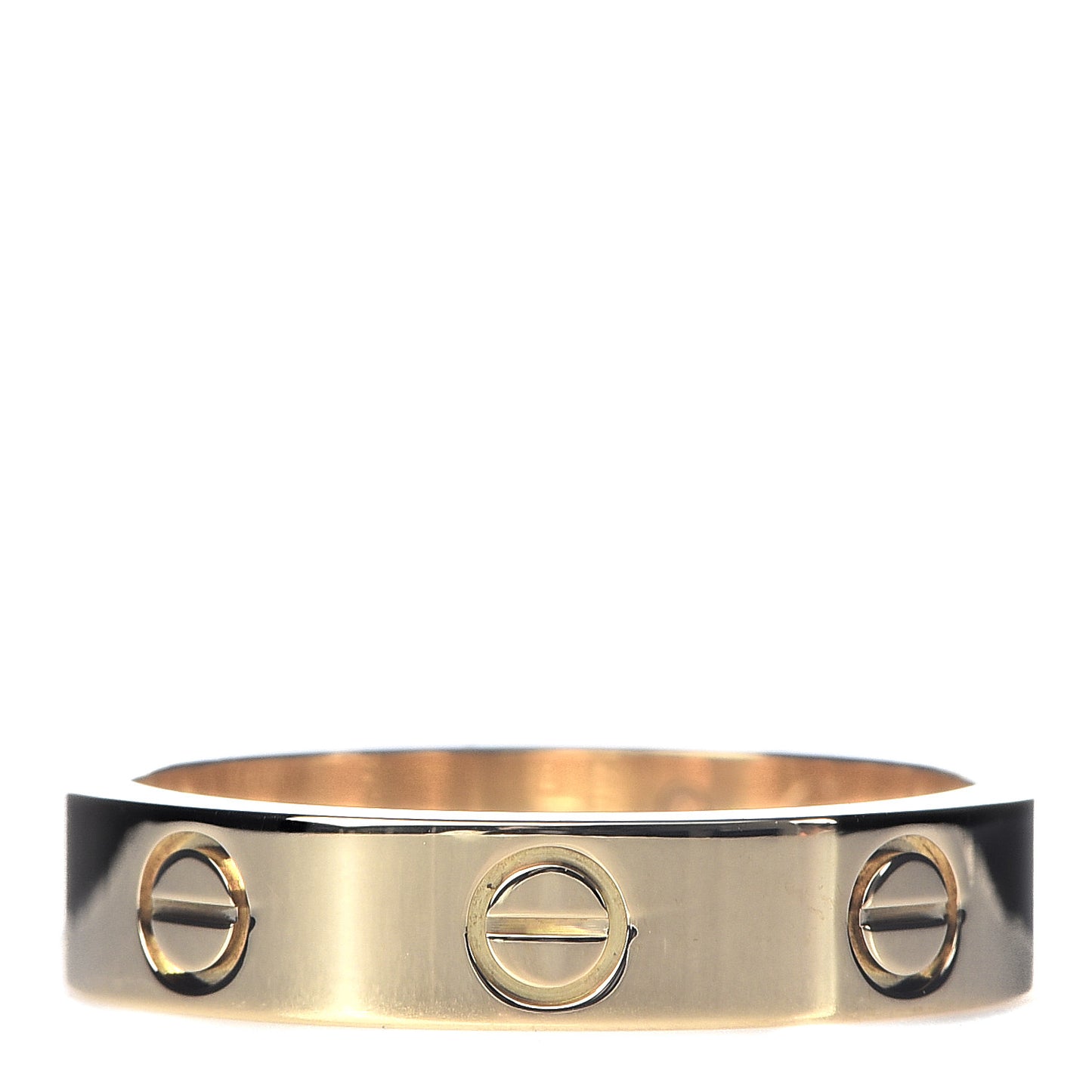 18K Yellow Gold Diamond 4mm LOVE Wedding Band Ring 50 5.25