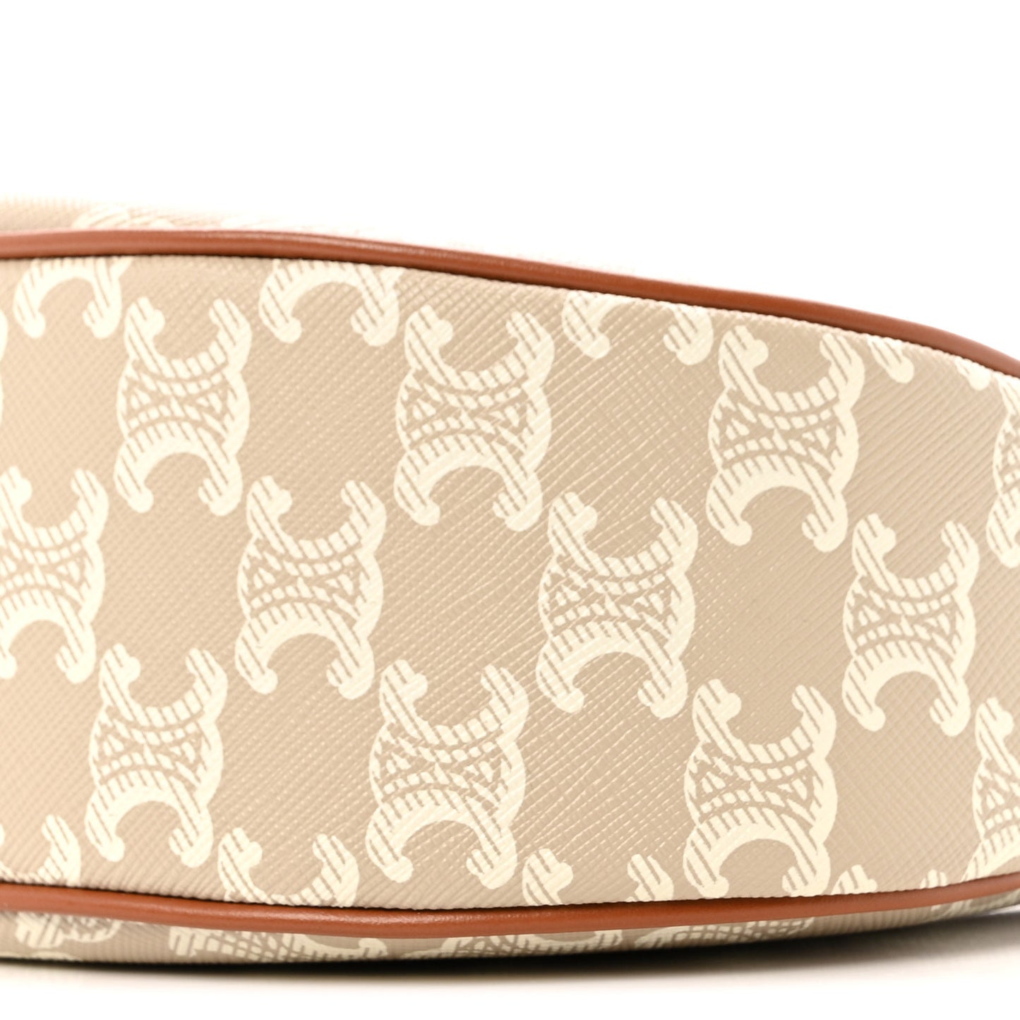 Canvas Calfskin Ava Triomphe Shoulder Bag Grege