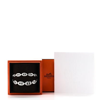 Hermes Sterling Silver Chaine d'Ancre Enchainee Double Cuff Bracelet ST 4 of 4