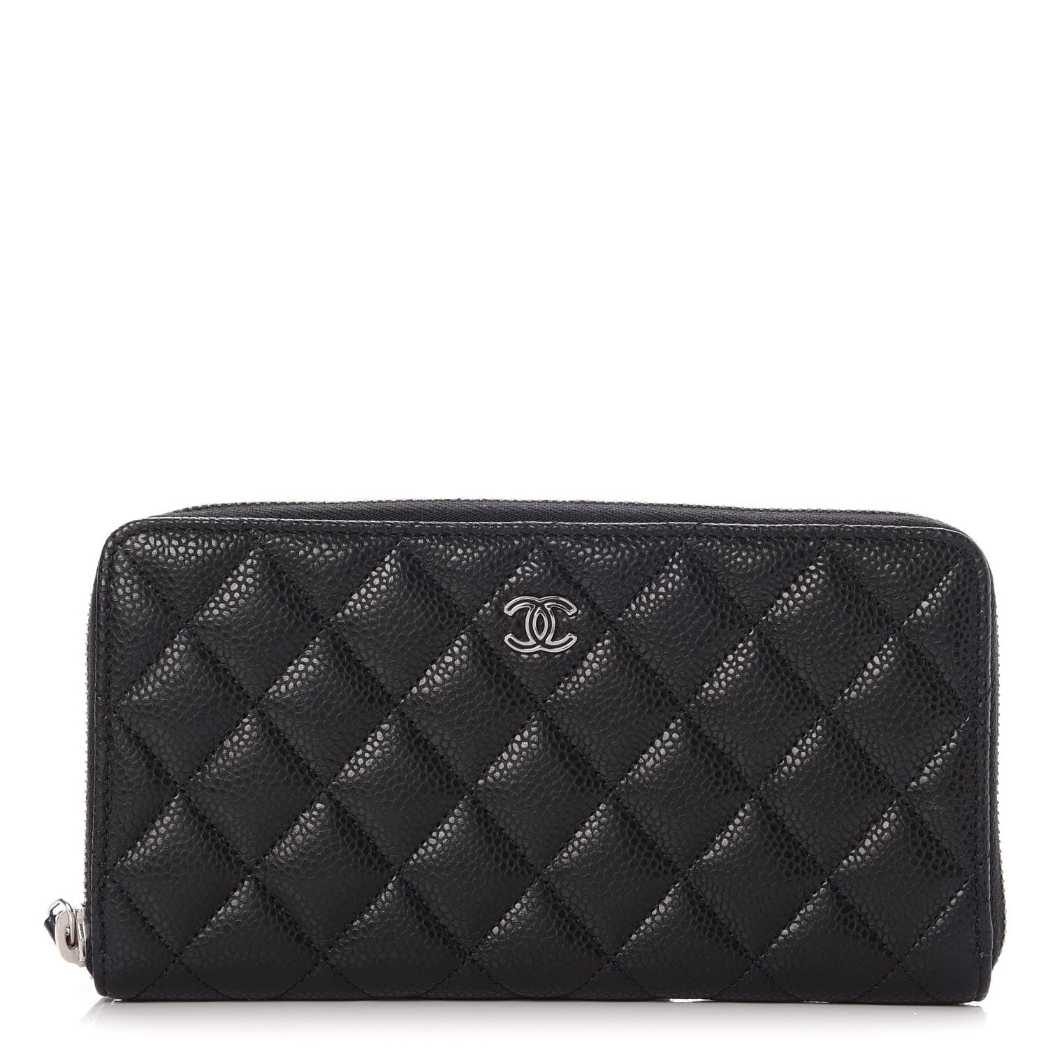 Chanel Caviar Quilted Large Gusset Zip Around Wallet Black 1 of 9