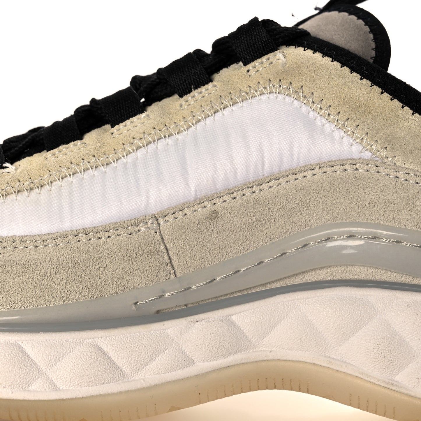 Suede Calfskin Mixed Fibers CC Sneakers 37 Beige