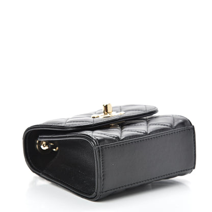 Chanel Lambskin Quilted Mini Trendy CC Chain Wallet Black 3 of 11