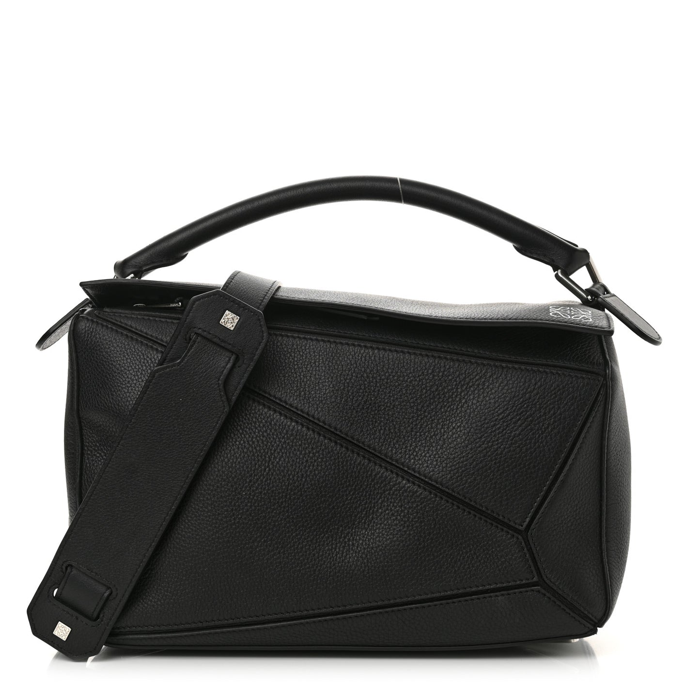 Calfskin Medium Puzzle Bag Black