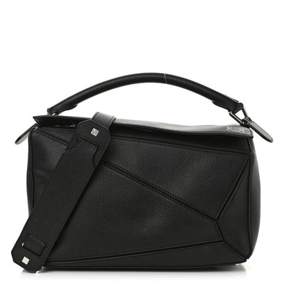 Loewe Calfskin Medium Puzzle Bag Black 1 of 12