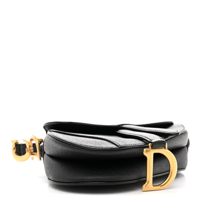 Christian Dior Grained Calfskin Mini Saddle Bag Black 4 of 11