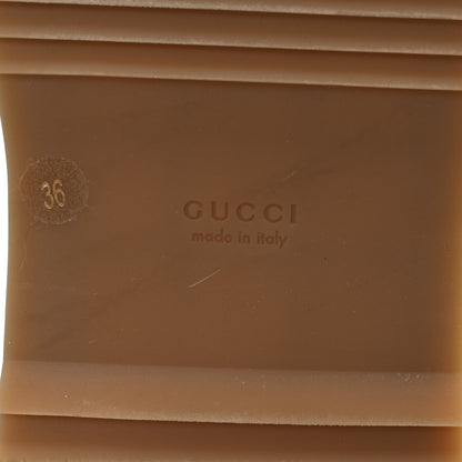 Gucci New Denim GG Monogram Angelina Platform 55mm Slide Sandals 36 Blue Tea 7 of 9