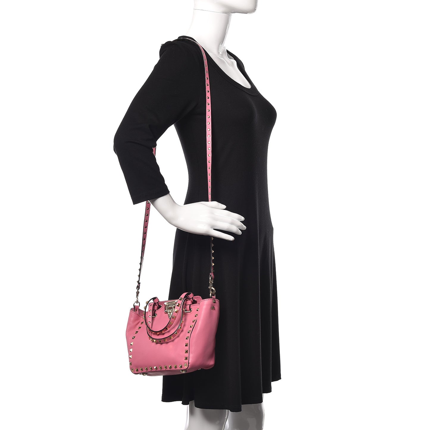Vitello Mini Rockstud Tote Ninphea