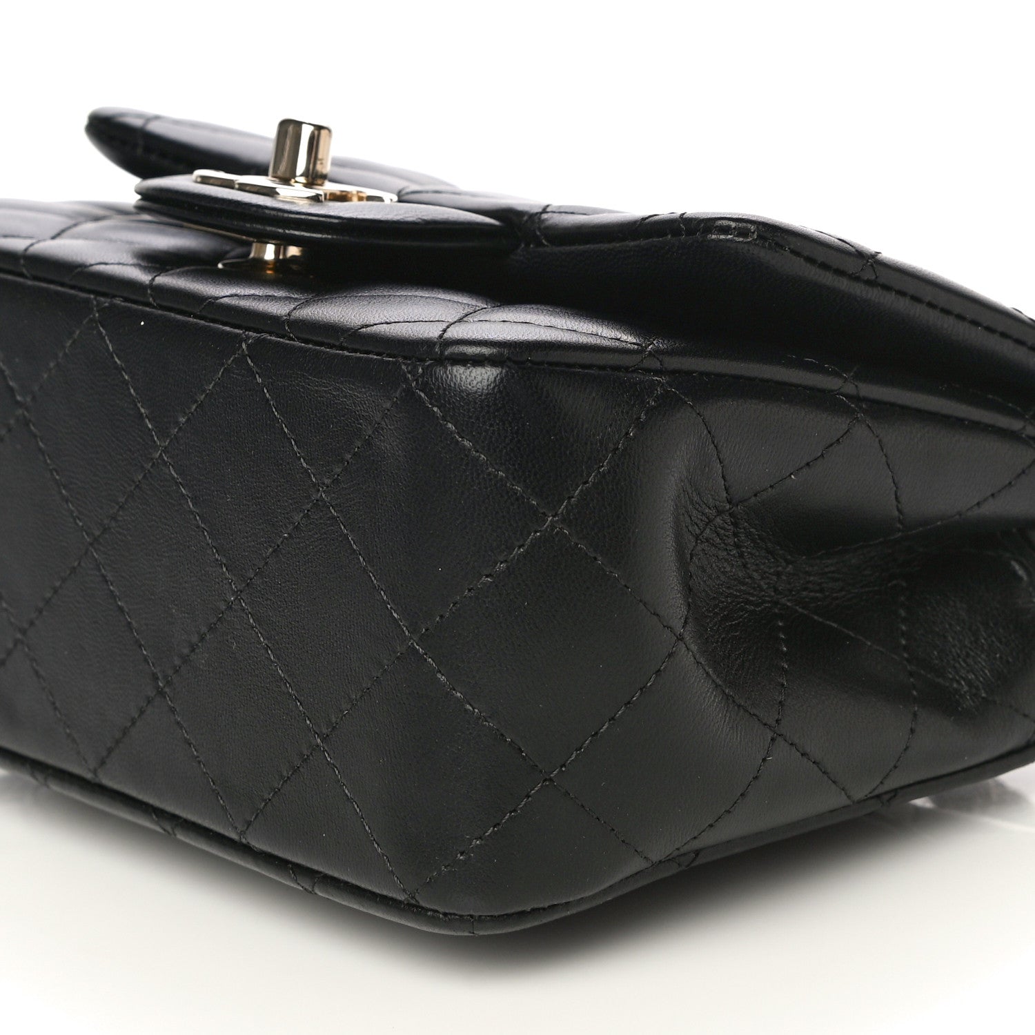 Chanel Lambskin Quilted Mini Square Flap Black 9 of 10