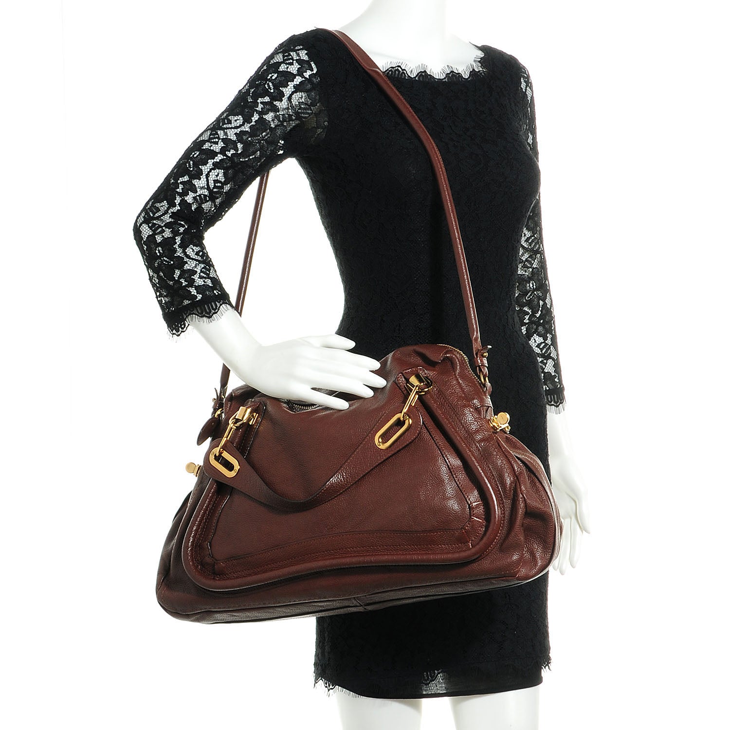 Chloe Calfskin Large Paraty Chocolate 2 of 10