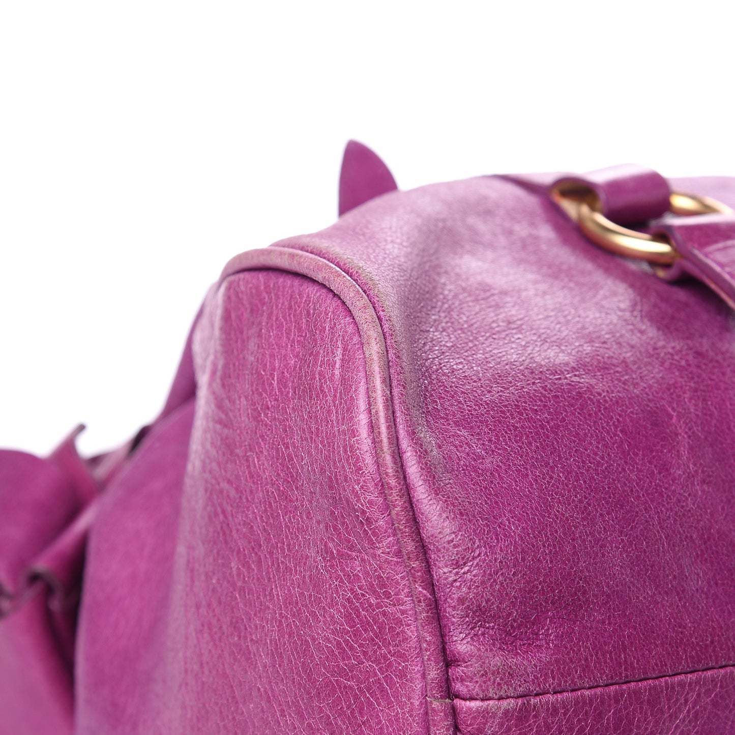 Vitello Lux Medium Bow Bag Fuchsia