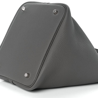 Hermes Taurillon Clemence Picotin Lock 22 MM Gris Meyer 9 of 10
