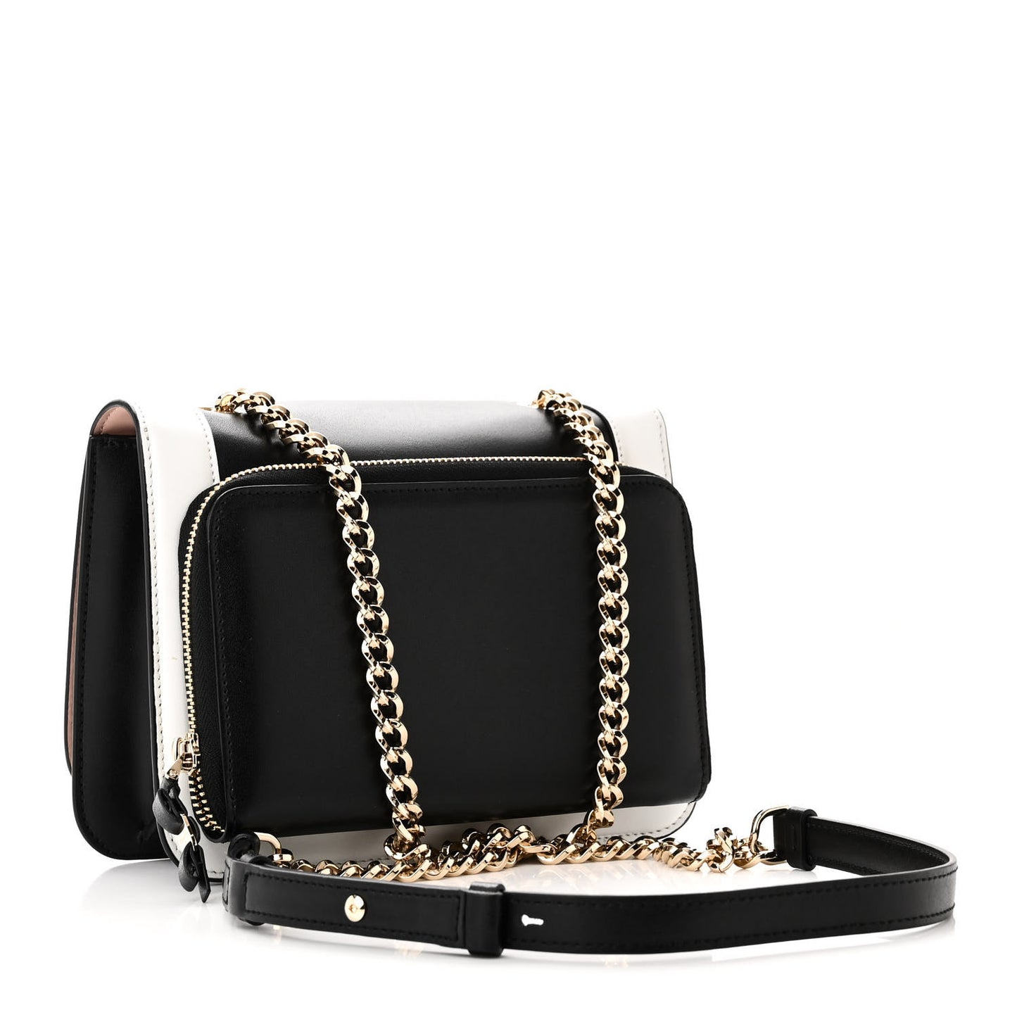 Smooth Calfskin Vara Bow Chain Flap Crossbody Blue