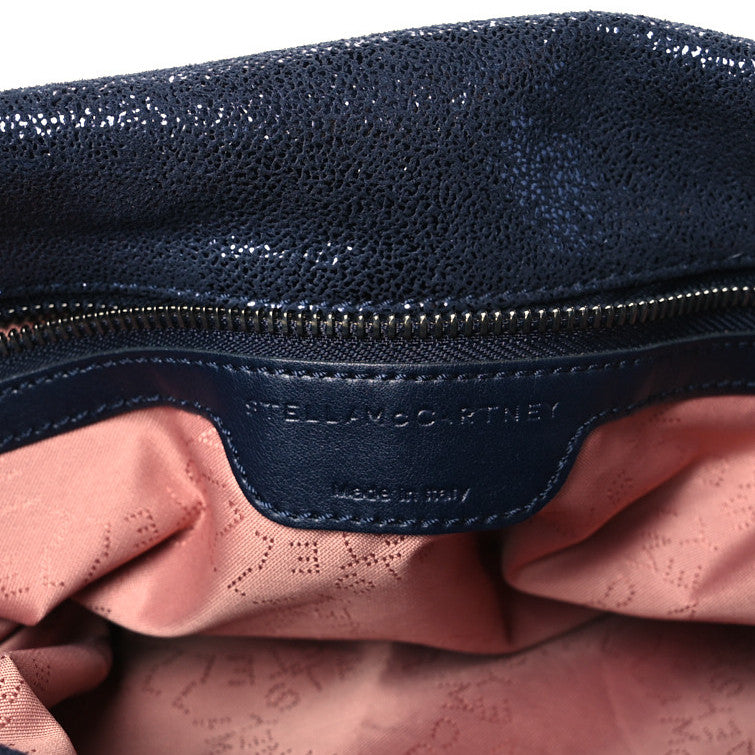 Shaggy Deer Falabella Fold Over Tote Navy