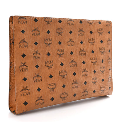 MCM Visetos Large Zip Pouch Cognac 3 of 10