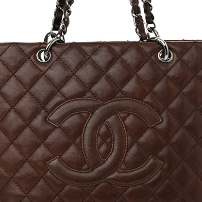 Chanel Lambskin Quilted Tote Brown 6 of 11
