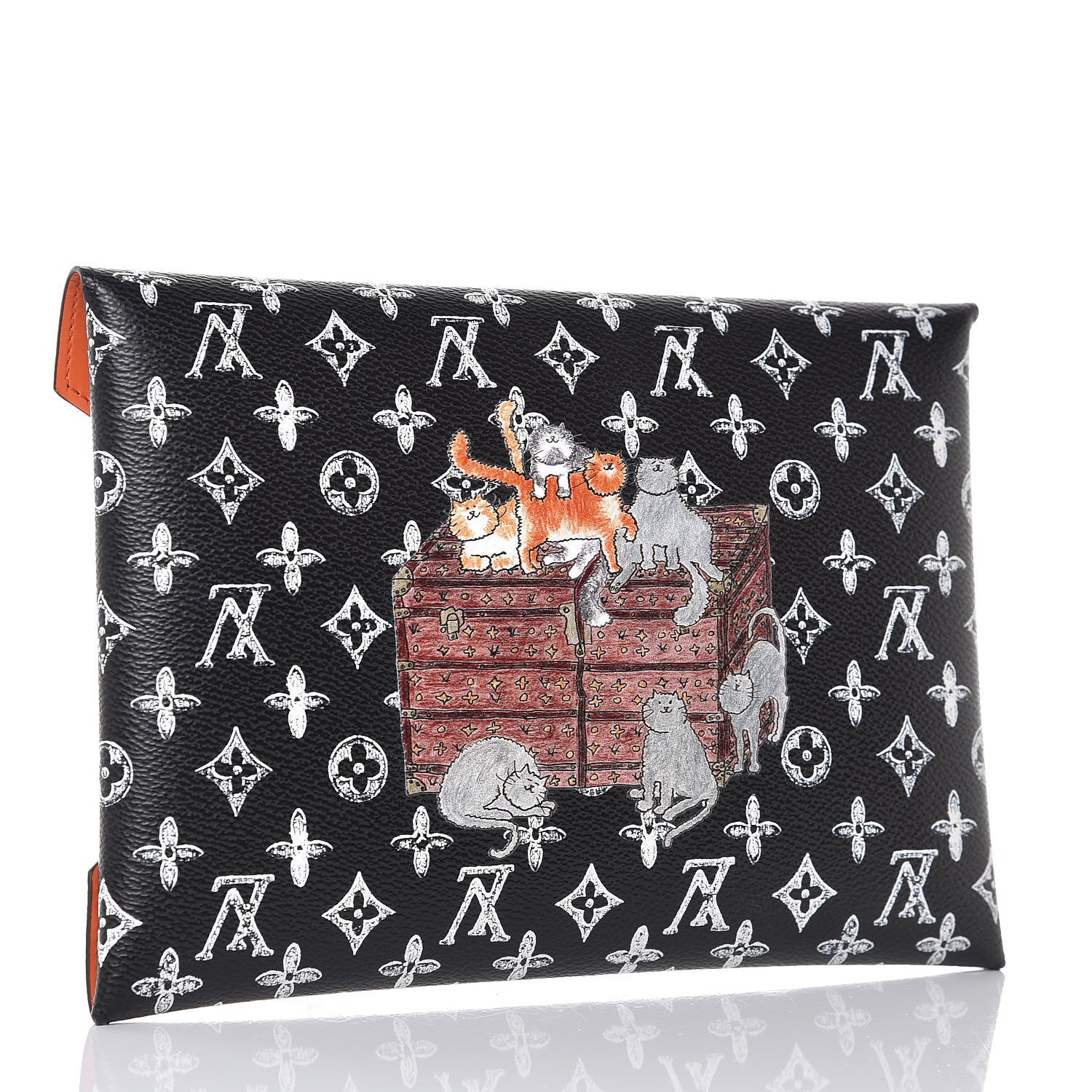 Louis Vuitton Catogram Large Kirigami Pochette Black 3 of 9