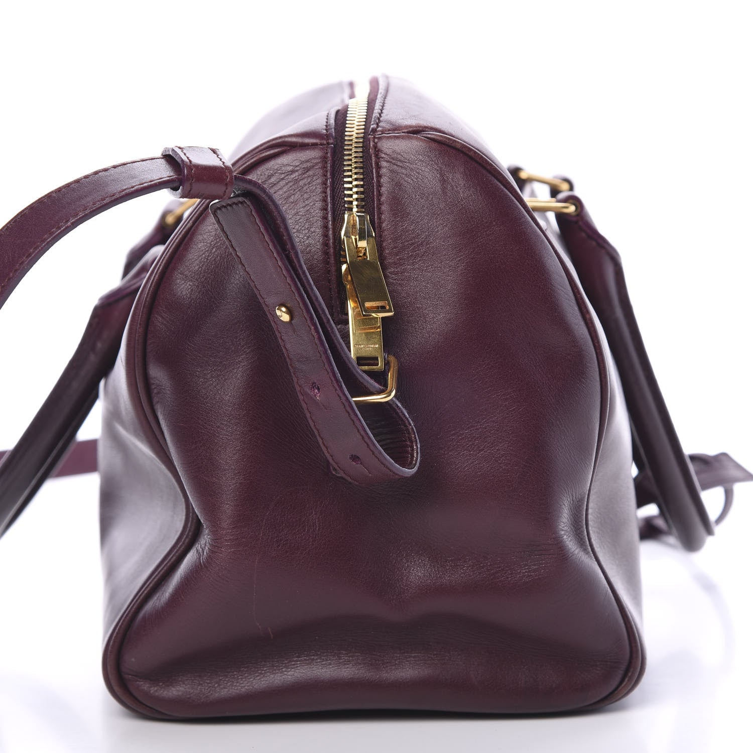 Saint Laurent Calfskin Classic Duffle 6 Amarena 15 of 21