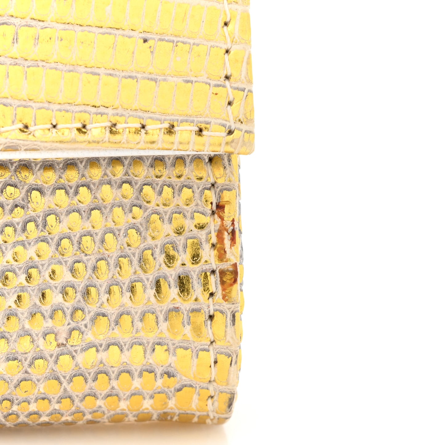 Lizard Pearl Evening Clutch Beige