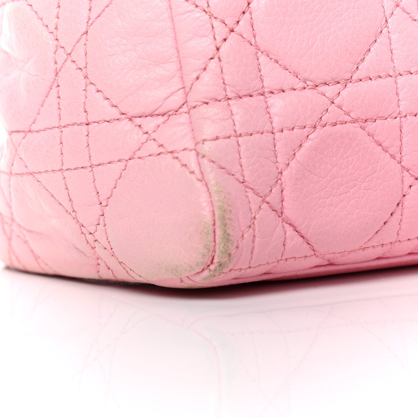 Grained Calfskin Cannage Medium Lady Dior Pink