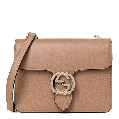 Gucci Dollar Calfskin Small Interlocking G Shoulder Bag Camelia 1 of 11