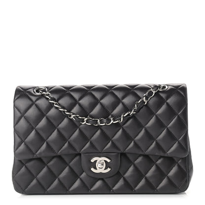 Chanel Lambskin Quilted Medium Double Flap Black 1 of 10