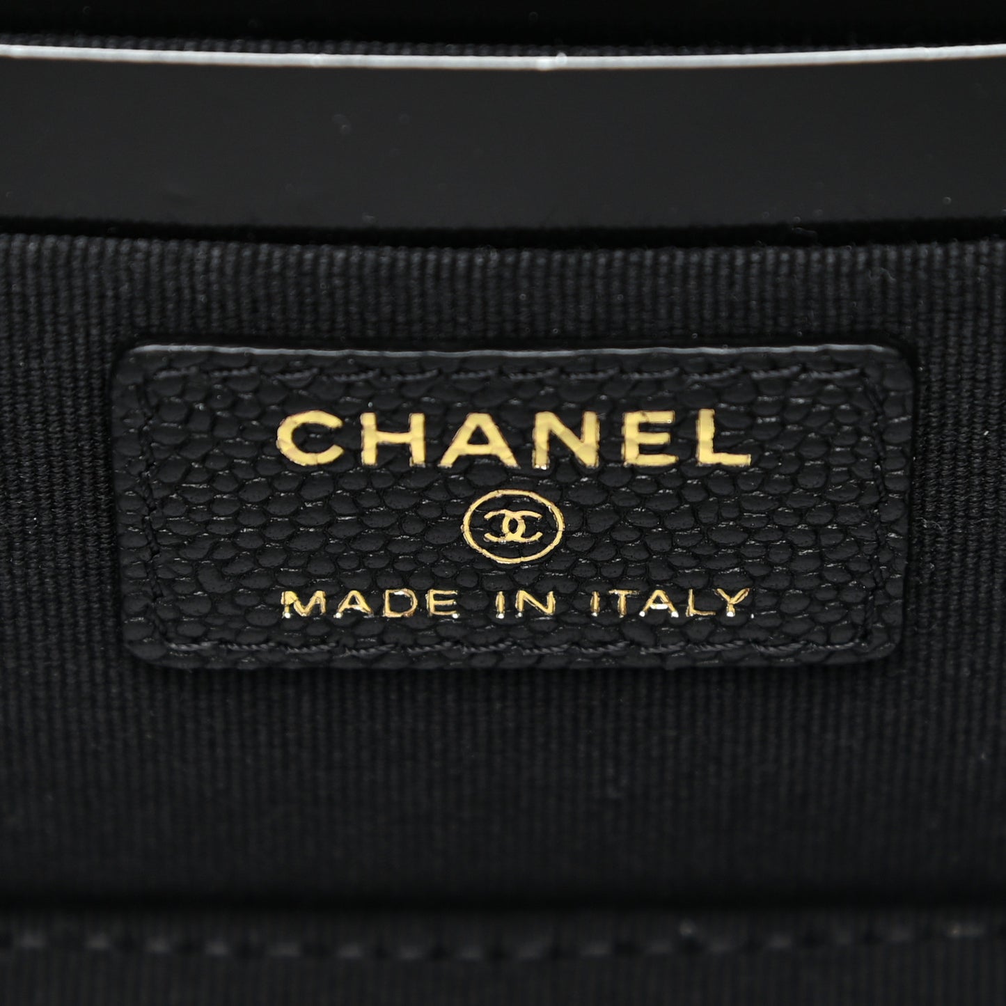 Caviar Quilted Small Tiny CC Vanity Case With Chain Black