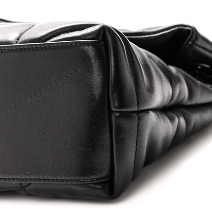 Saint Laurent Lambskin Quilted Monogram Monochrome Small Loulou Puffer Chain Satchel Black 10 of 10