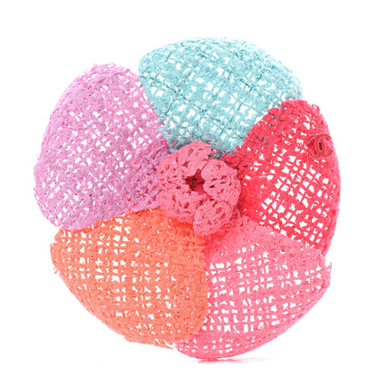 Chanel Tweed Camellia Brooch Multicolor 1 of 5