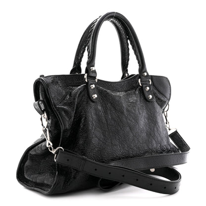 Balenciaga Agneau Arena Silver Hardware Medium Le City Black 3 of 11