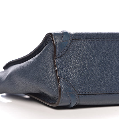 Celine Drummed Calfskin Nano Luggage Orage 9 of 13