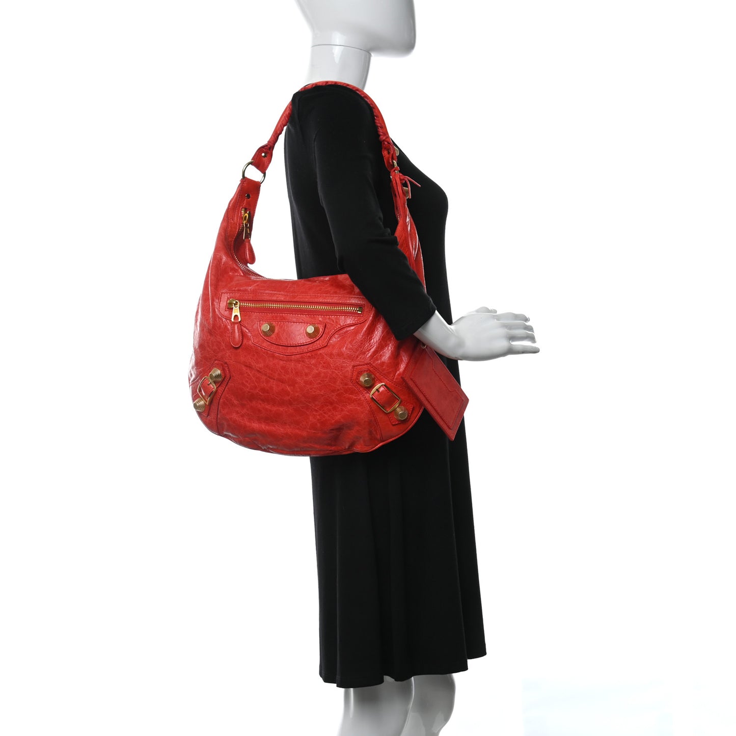 Agneau Giant 21 Gold Hardware Hobo Vermillion