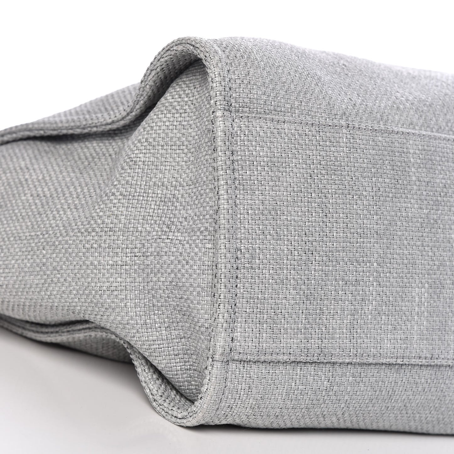 Woven Straw Raffia Large Deauville Tote Grey