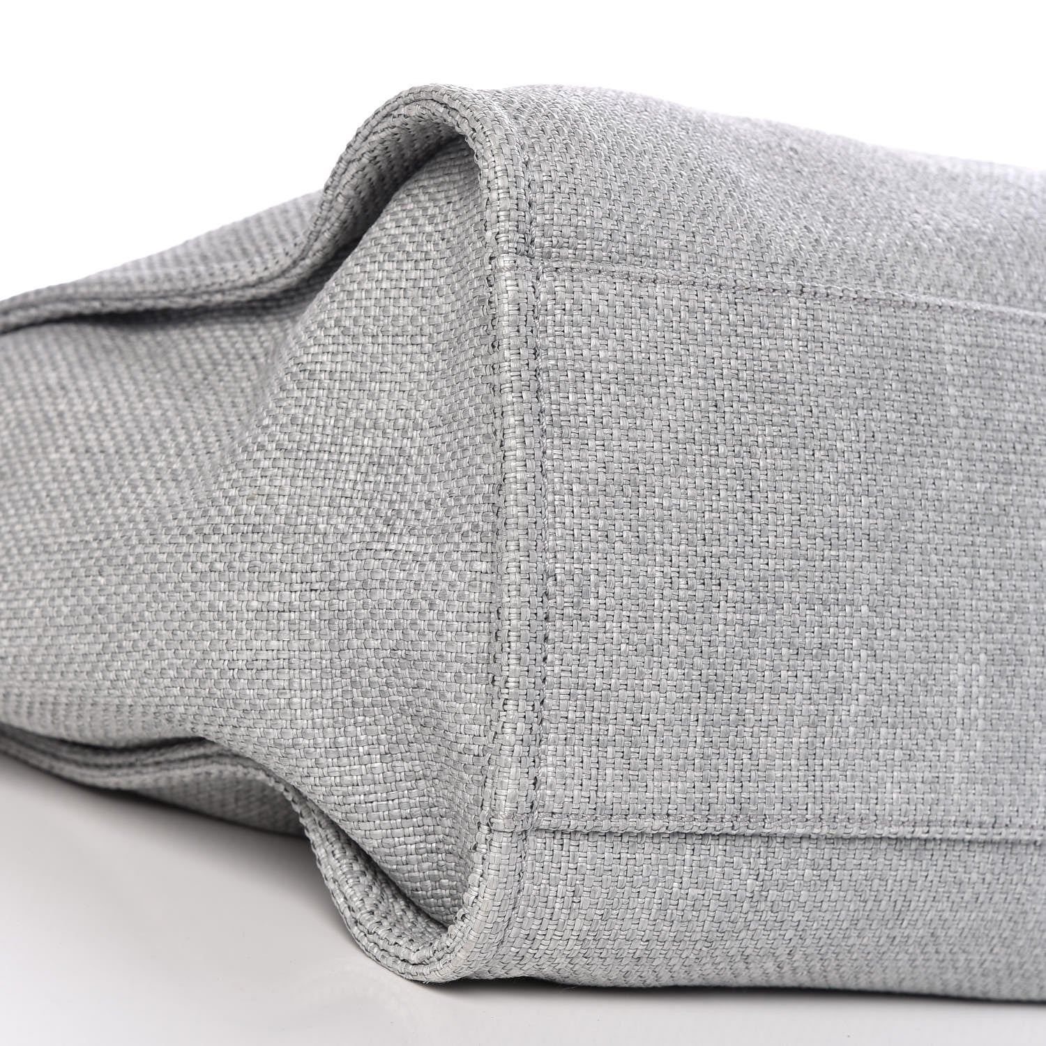 Chanel Woven Straw Raffia Large Deauville Tote Grey 9 of 10