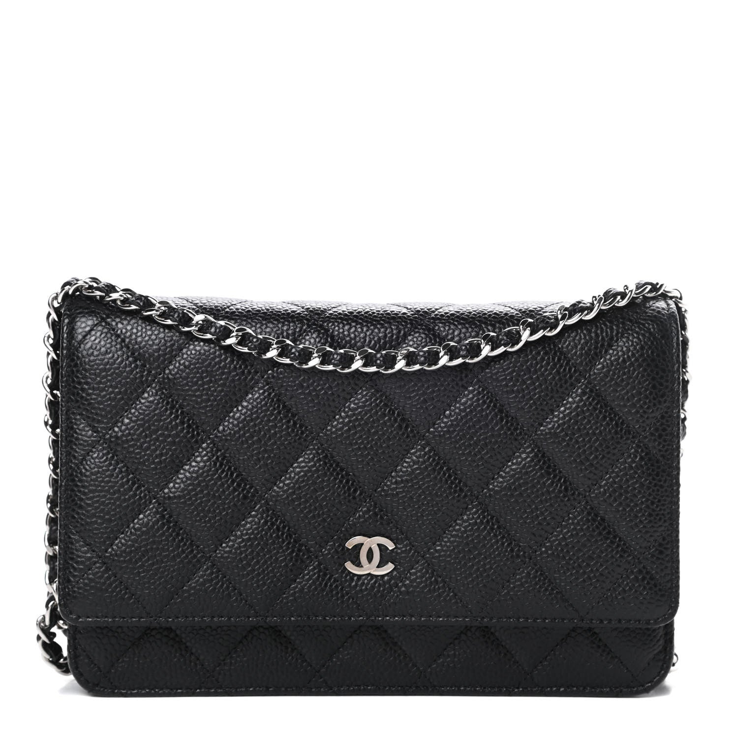 Chanel Caviar Quilted Wallet On Chain WOC Black 1 of 12