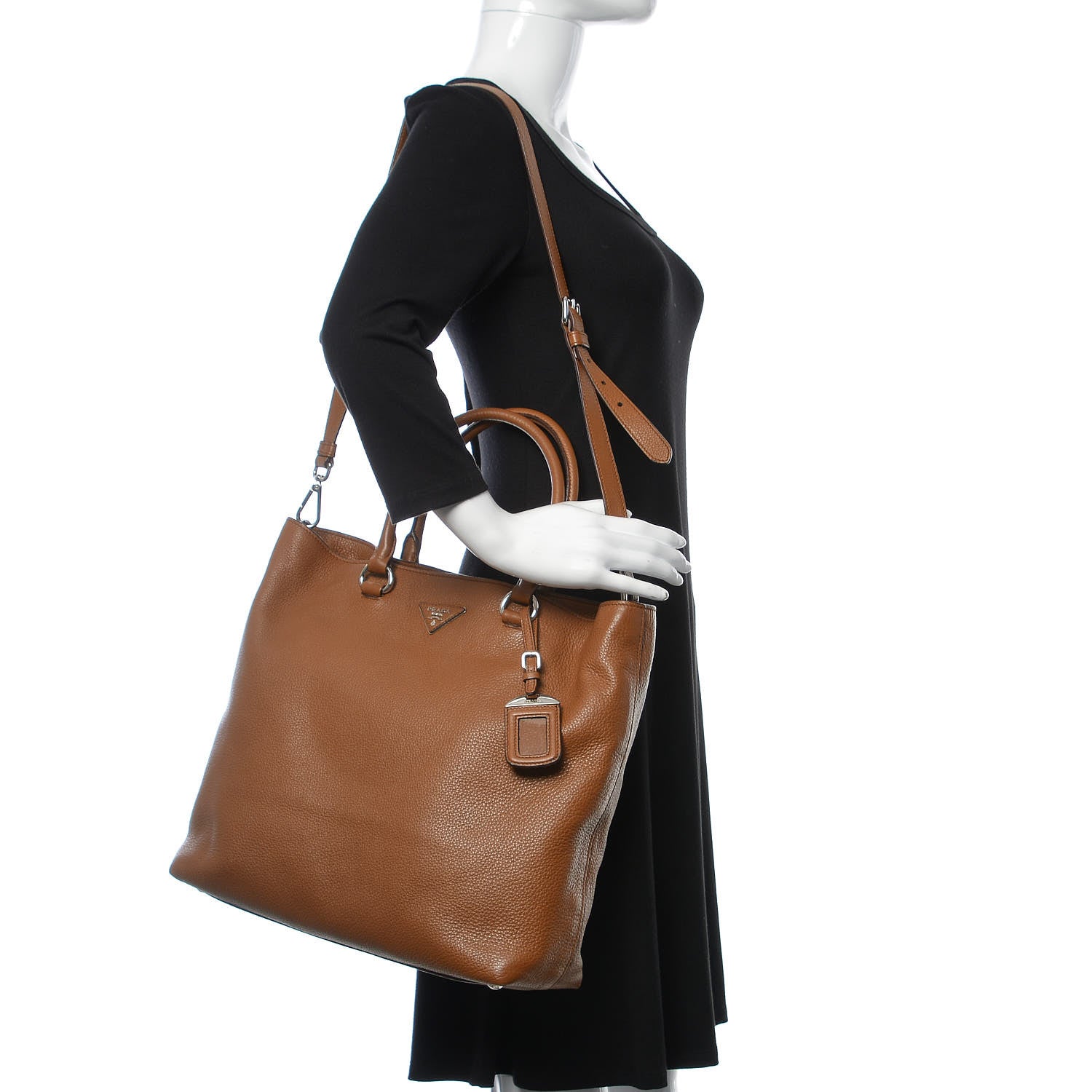 Prada Vitello Daino Tote Cannella 2 of 12
