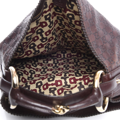 Gucci Guccissima Large Horsebit Chain Hobo Chocolate Brown 5 of 15