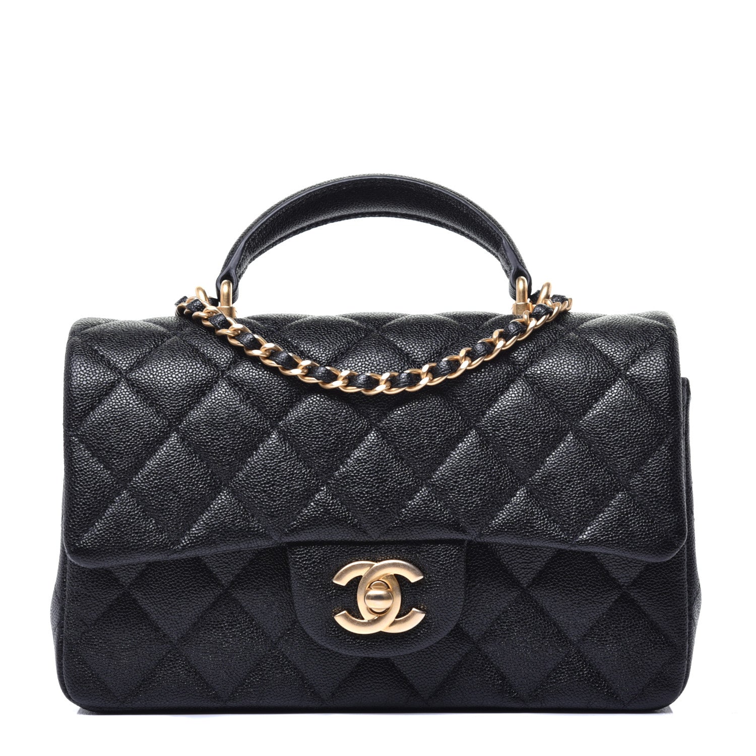 Chanel Caviar Quilted Mini Top Handle Rectangular Flap Black 1 of 10