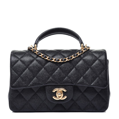 Chanel Caviar Quilted Mini Top Handle Rectangular Flap Black 1 of 10