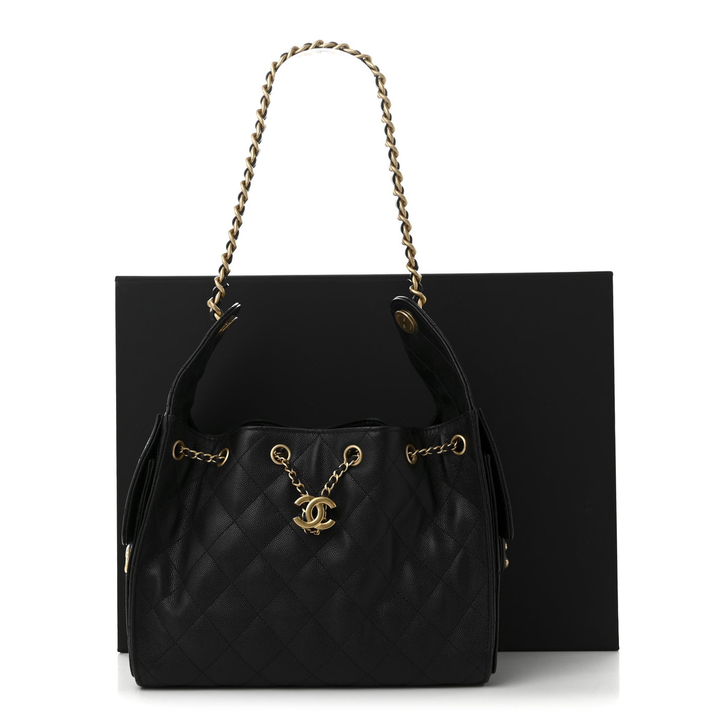 Caviar Quilted Small Chanel 25 Handbag Black