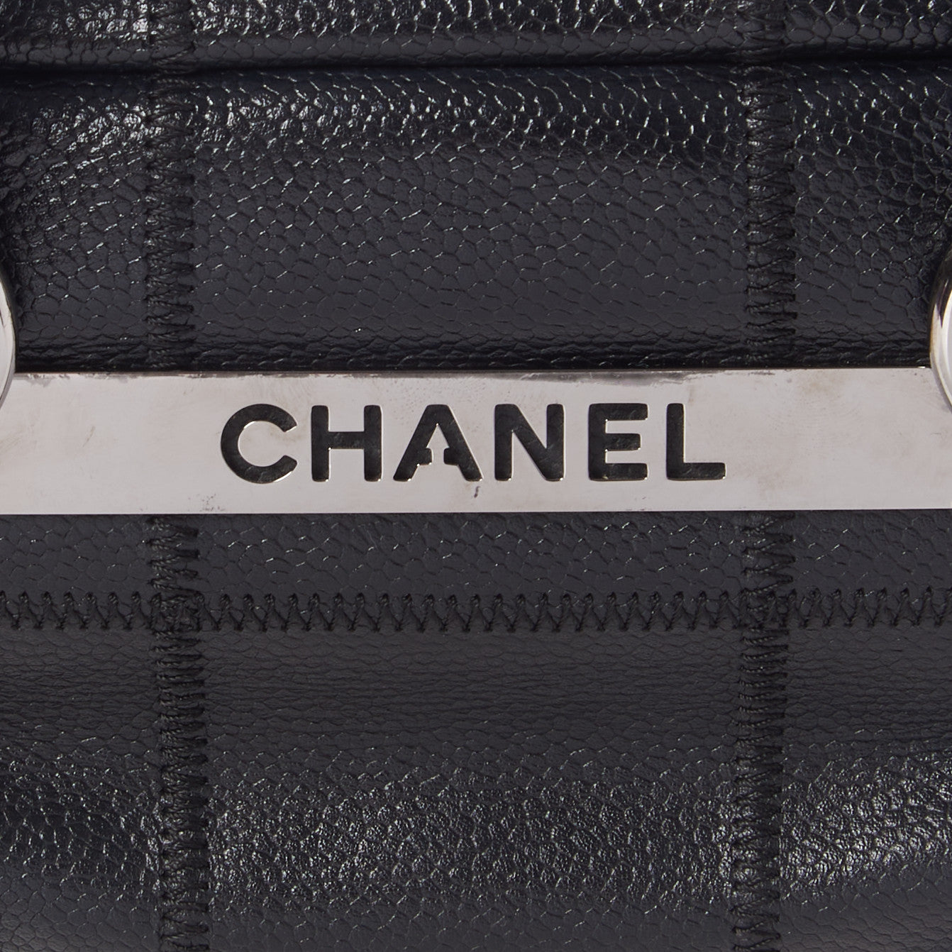 Chanel Caviar Square Stitched Tote Black 7 of 9