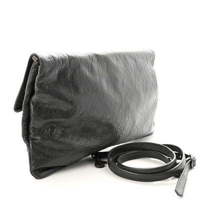 Balenciaga Agneau Classic Hardware Envelope Strap Clutch Gris Fossile 4 of 11
