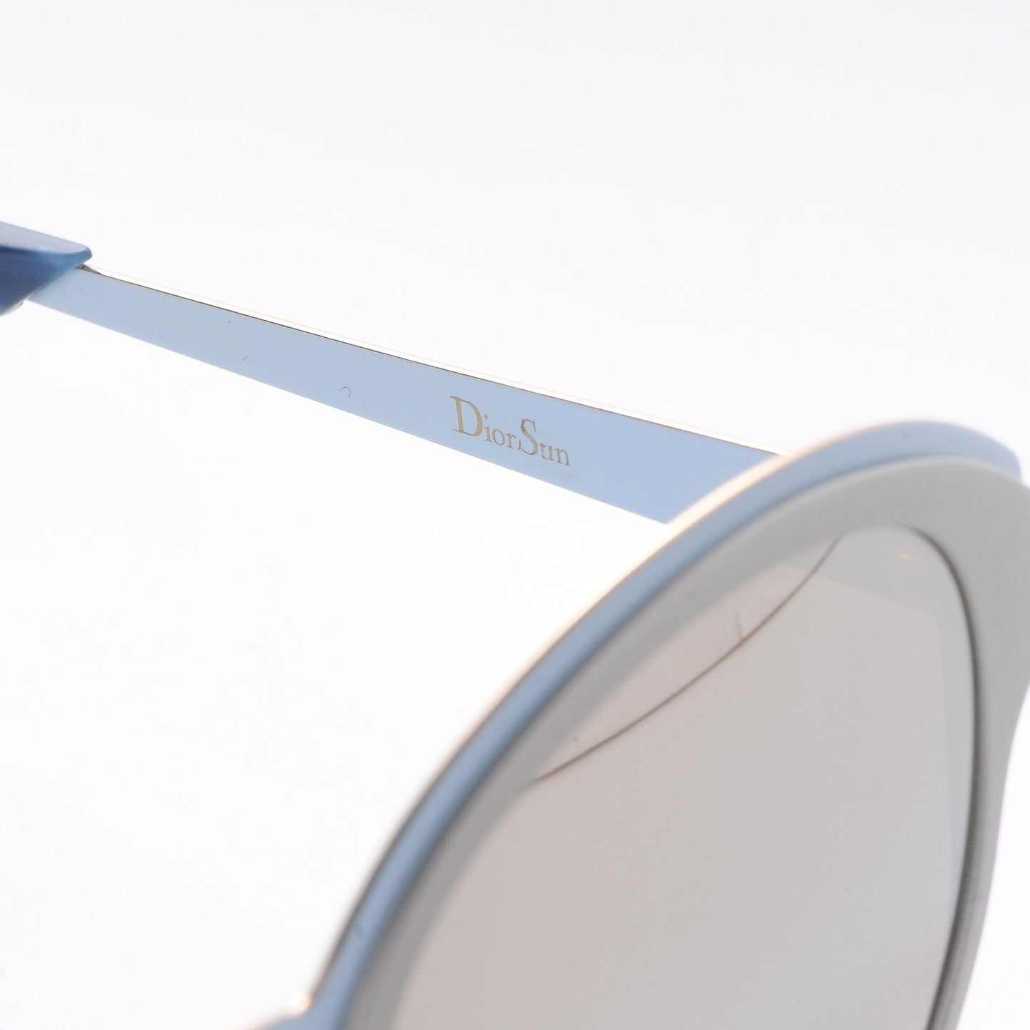 Sun Mirrored Round Sunglasses Blue
