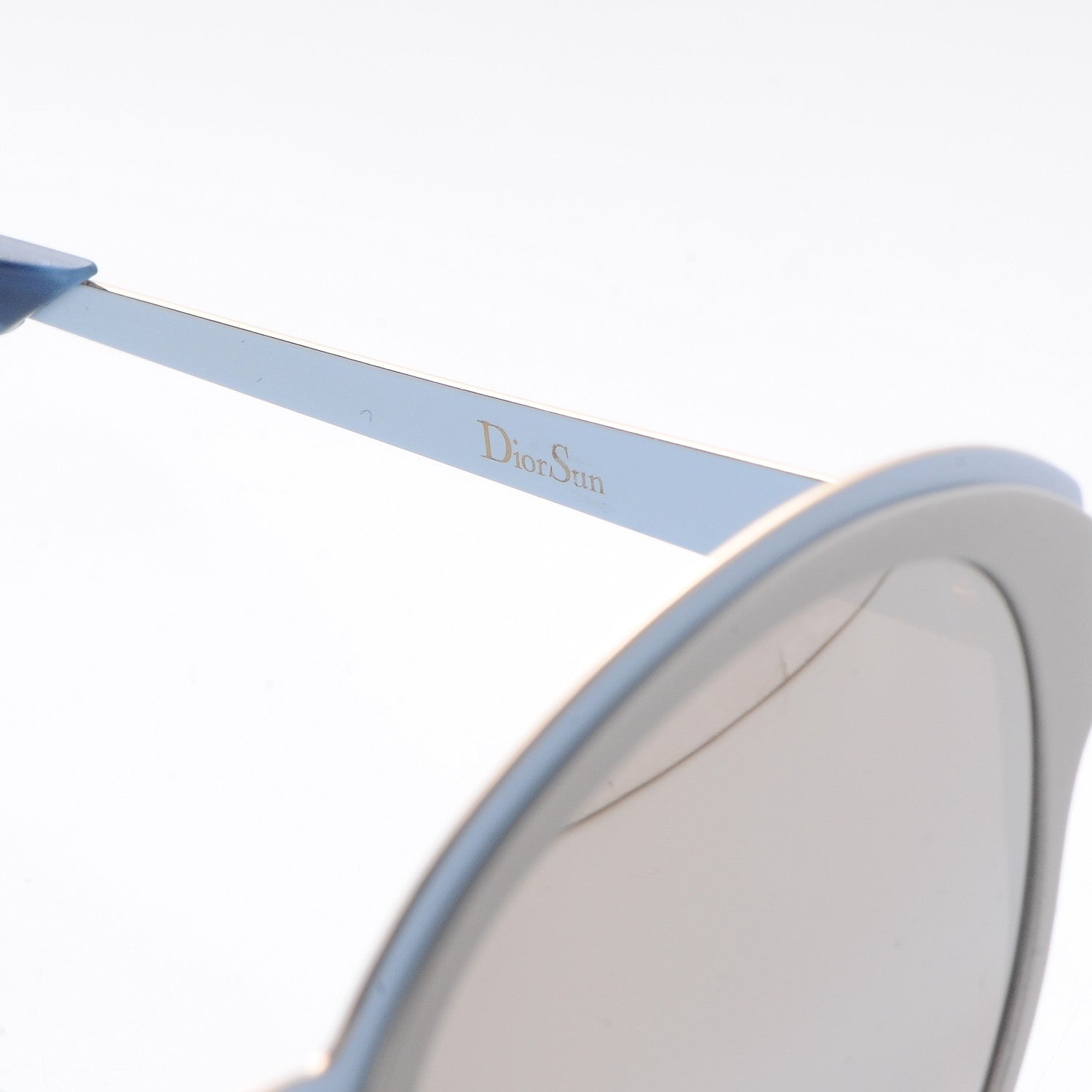 Christian Dior Sun Mirrored Round Sunglasses Blue 9 of 10