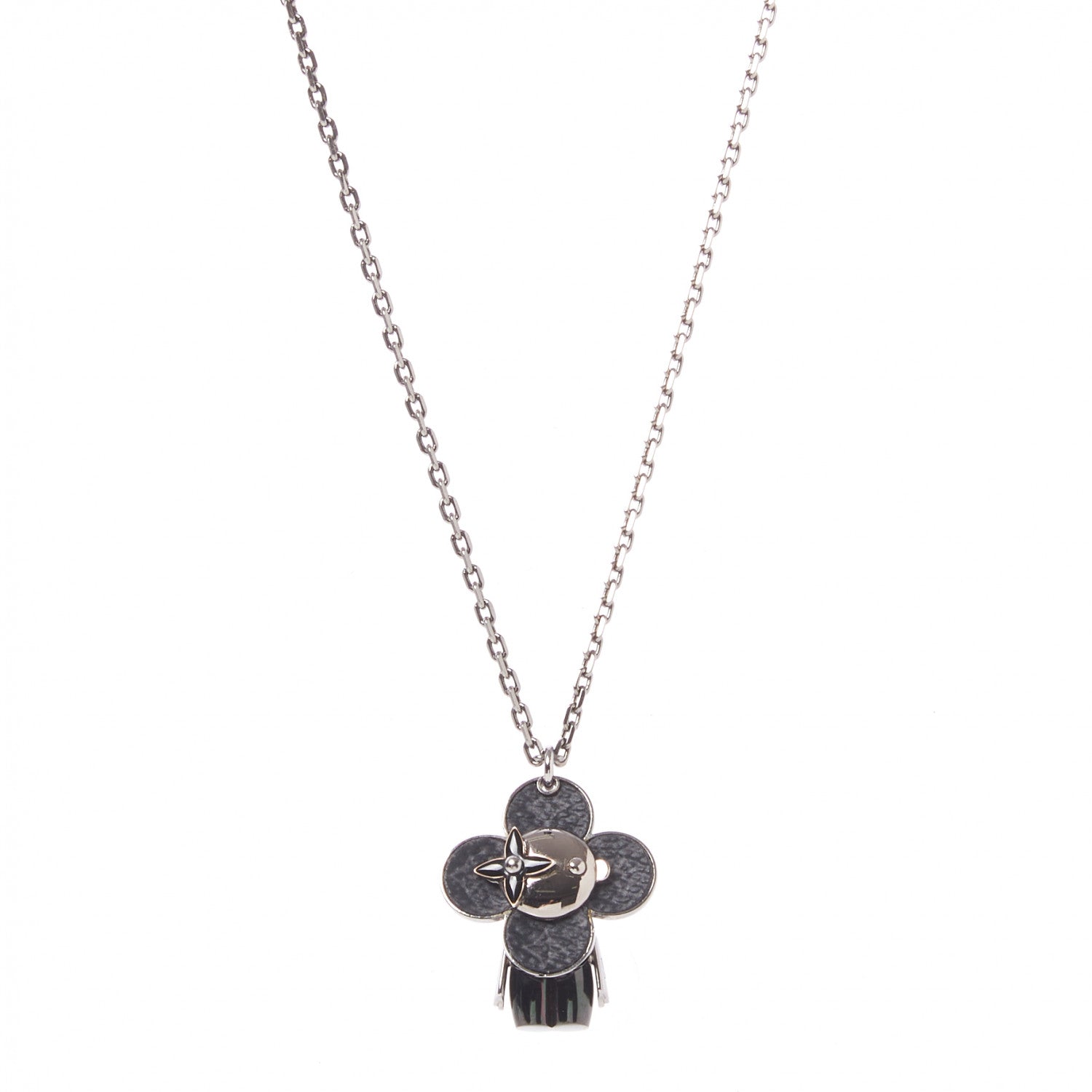 Louis Vuitton Monogram Eclipse Vivienne Pendant Necklace 1 of 6