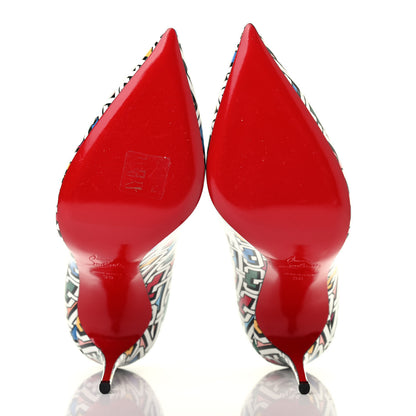 Christian Louboutin Patent CL 3D Print Hot Chick 100 Pumps 38 Multicolor 5 of 7