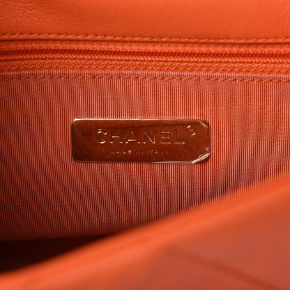 Chanel Goatskin Quilted Medium 19 Flap Orange 4 of 10