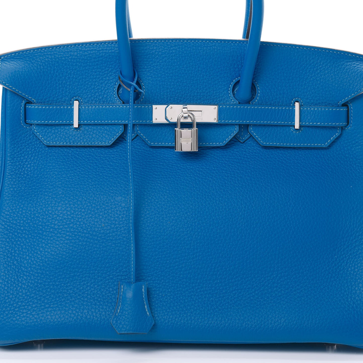 Taurillon Clemence Birkin 35 Bleu Hydra