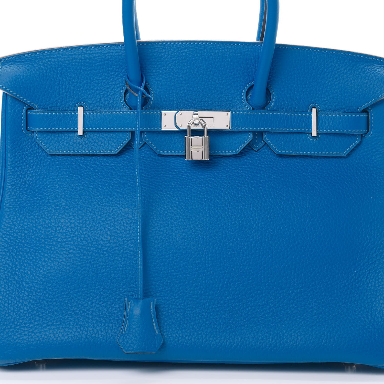 Hermes Taurillon Clemence Birkin 35 Bleu Hydra 33 of 33
