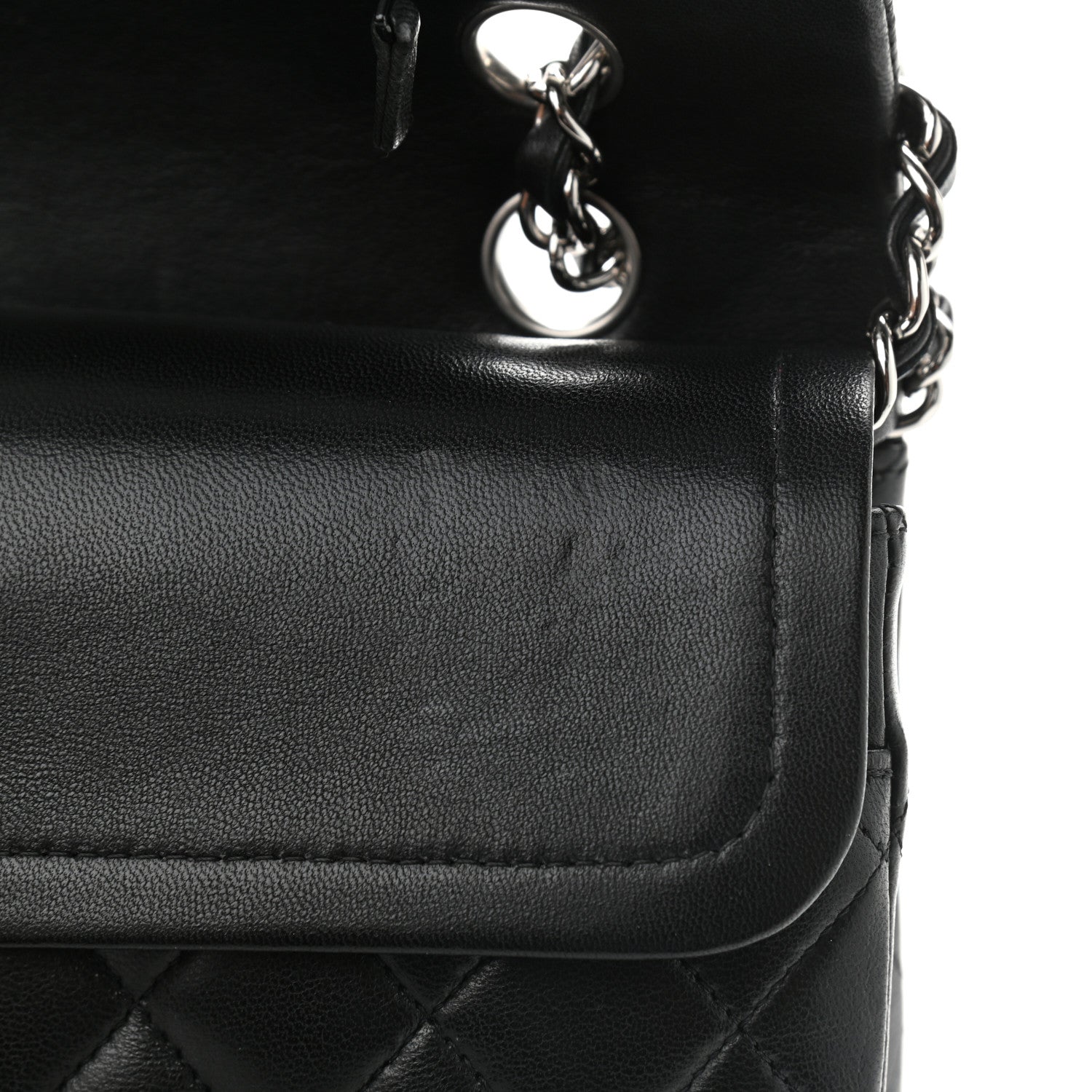 Chanel Lambskin Quilted Medium Double Flap Black 8 of 11