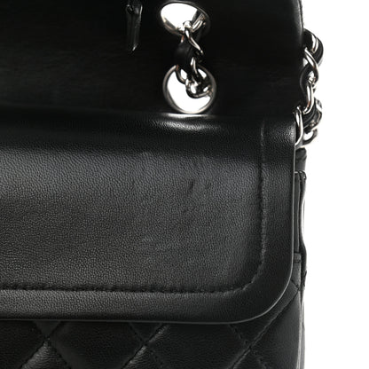Chanel Lambskin Quilted Medium Double Flap Black 11 of 11